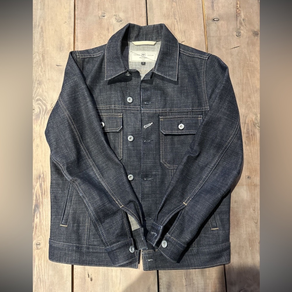 NWOT: Rogue Territory 13.5oz Japanese Denim Cryptic Indigo Cruiser Jacket